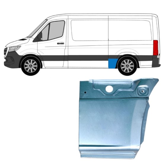 Reparaturblech Kotflügel hinten für Mercedes Sprinter 2018- / Links 17277