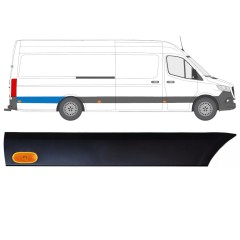 Seitenleiste hinterer Kotflügel mit Lampe für Mercedes Sprinter 2018- / Rechts / Satz 12970