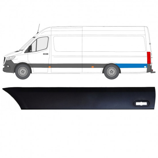 Seitenleiste Kotflügel hinten für Mercedes Sprinter 2018- / Links 12943