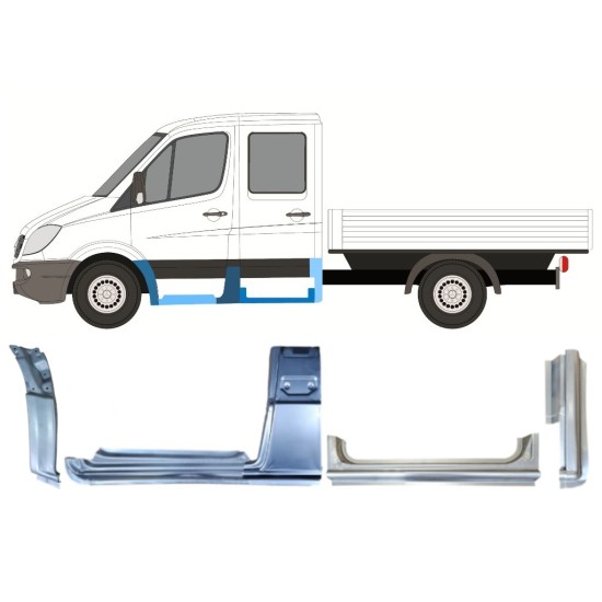 Reparaturblech-Set für Mercedes Sprinter 2006-2018 / Links / 15086