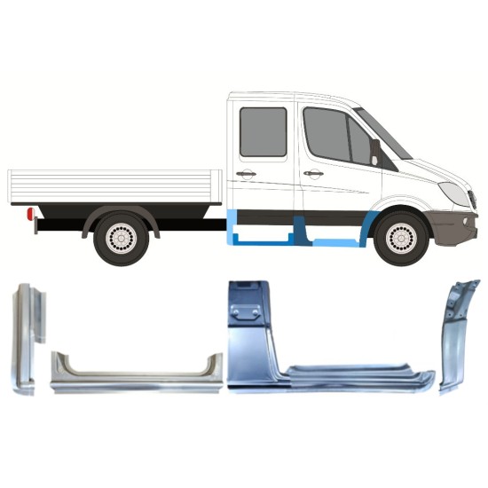 Reparaturblech-Set für Mercedes Sprinter 2006-2018 / Rechts / 15085
