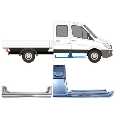Reparaturblech-Set für Volkswagen Crafter 2005-2017 / Rechts / 15524