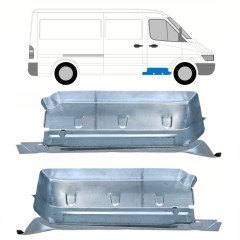 Reparaturblech vorderer Tritt mit Teil des Schwellers für Mercedes Sprinter 1995-2006 / Links+Rechts / Satz 10243