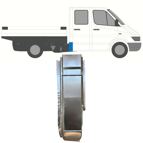 Reparaturblech Ecke hinten für Mercedes Sprinter 1995-2006 / Rechts 16398
