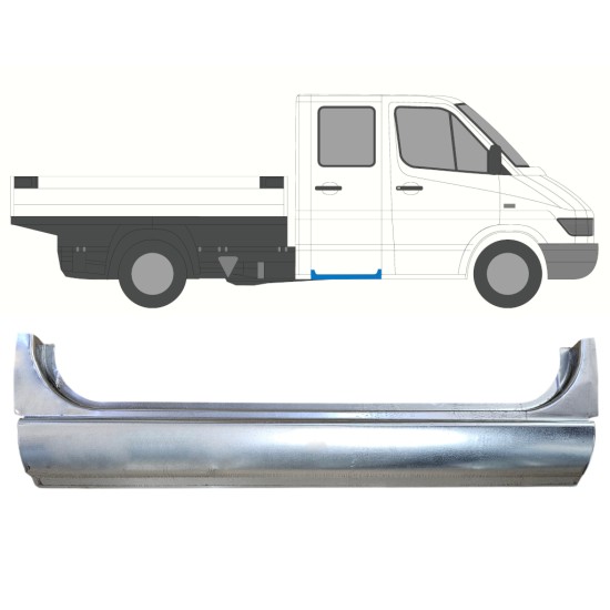 Reparaturblech hintere Türschweller für Mercedes Sprinter 1995-2006 / Links = Rechts (symmetrisch) 16385