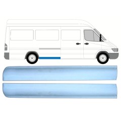 Reparaturblech vorderes Teil Kotflügel hinten für Mercedes Sprinter 1995-2006 / Links+Rechts / Satz 9864