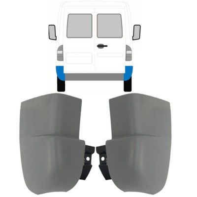 Ecke hinterer Stoßstange für Mercedes Sprinter 1995-2006 / Links+Rechts / Satz 9717