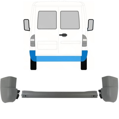 Hintere Stoßstange für Mercedes Sprinter 1995-2006 / Satz 9718