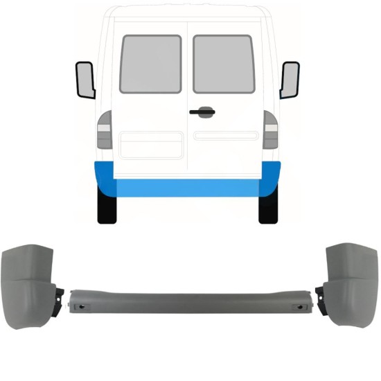 Hintere Stoßstange für Mercedes Sprinter 1995-2006 / Satz 9718