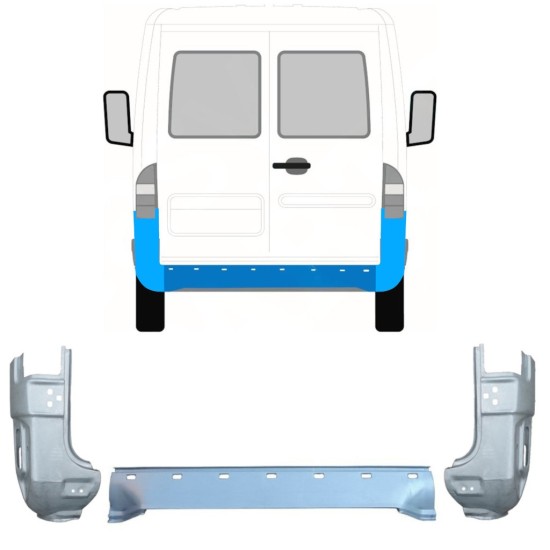 Reparaturblech hinten für Mercedes Sprinter 1995-2006 / Satz 9716