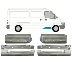Reparaturblech Innen-Schweller + Kotflügel + vorderer Tritt für Mercedes Sprinter 1995-2006 / Satz 10534
