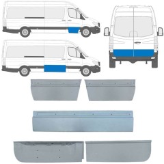 Reparaturblech außen Tür für Volkswagen Crafter 2005-2017 / Links+Rechts / Satz 14206