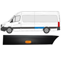 Seitenleiste hinterer Kotflügel mit Lampe für Mercedes Sprinter 2006-2018 / Links / Satz 9057