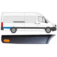 Seitenleiste hinterer Kotflügel hinter dem Rad mit Lampe für Mercedes Sprinter 2006-2018 / Rechts / Satz 9058