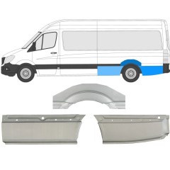 Reparaturblech Kotflügel hinten für Mercedes Sprinter 2006-2018 / Links / Satz 8718