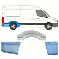 MERCEDES SPRINTER 2006- MITTEL HINTEN KOTFLÜGEL REPARATURBLECH / SATZ / RECHTS