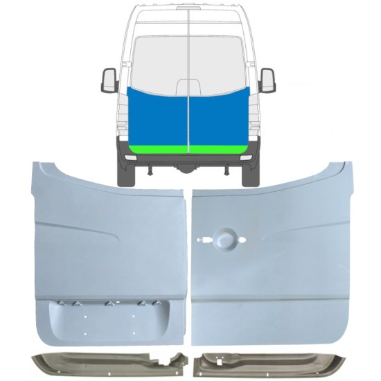 Reparaturblech hintere Tür für Volkswagen Crafter 2005-2017 / Satz 14487