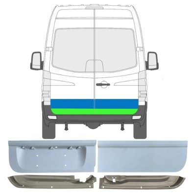 Reparaturblech hintere Tür für Mercedes Sprinter 2006-2018 / Links+Rechts / Satz 17174