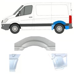 Reparaturblech Kotflügel hinten für Mercedes Sprinter 2006-2018 / Links / Satz 11313