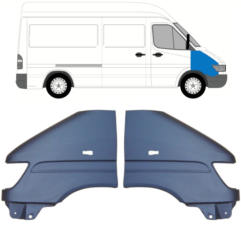Vorne Kotflügel Für Mercedes Sprinter 1995-2006 / Links+Rechts / Satz 9741