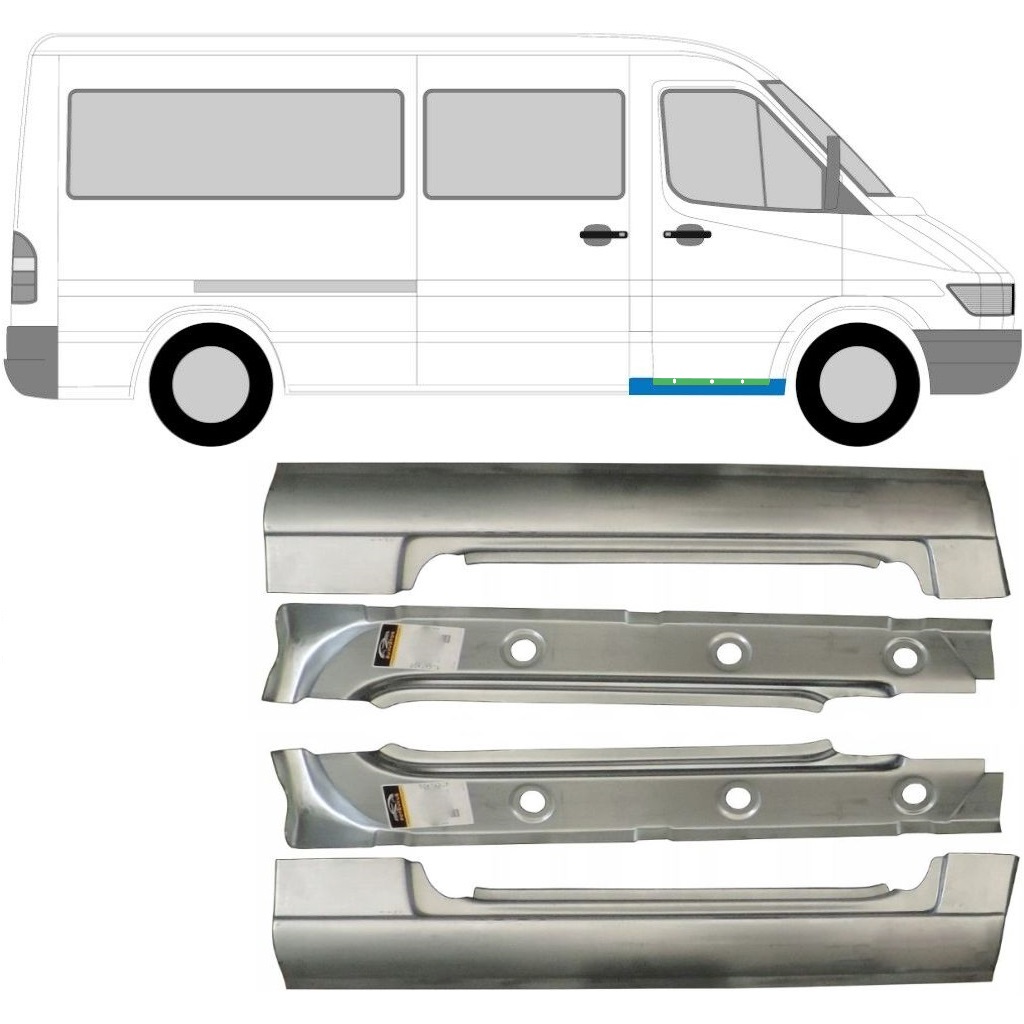 Reparaturblech Seitenwand für Mercedes Sprinter 1995-2006 / Links 11886