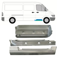 Reparaturblech Innen-Schweller + Kotflügel + vorderer Tritt für Mercedes Sprinter 1995-2006 / Rechts / Satz 10529