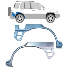 Reparaturblech hinterer Kotflügel mit Loch für Suzuki Grand Vitara 1997-2005 / Links+Rechts / Satz 9171