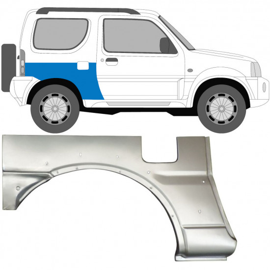 SUZUKI JIMNY 1998-2018 HINTEN KOTFLÜGEL REPARATURBLECH / RECHTS