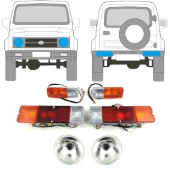 Scheinwerfer + Blinker + Lampe für Suzuki Samurai 1981- / Links+Rechts / Satz 12654
