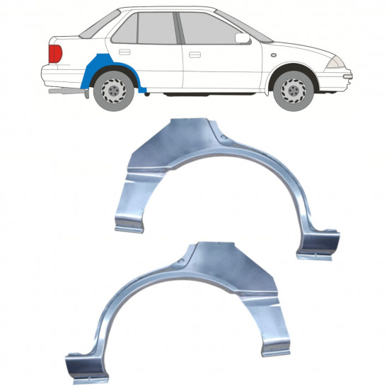 Reparaturblech Kotflügel hinten für Suzuki Swift 1988-2004 / Links / Rechts / Links / Rechts / SEDAN 12769