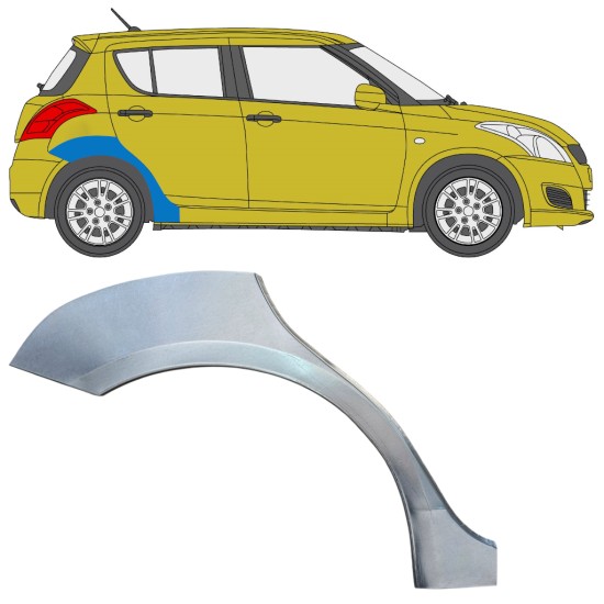 Reparaturblech Kotflügel hinten