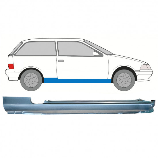 3 TÜR SCHWELLER REPARATURBLECH / RECHTS