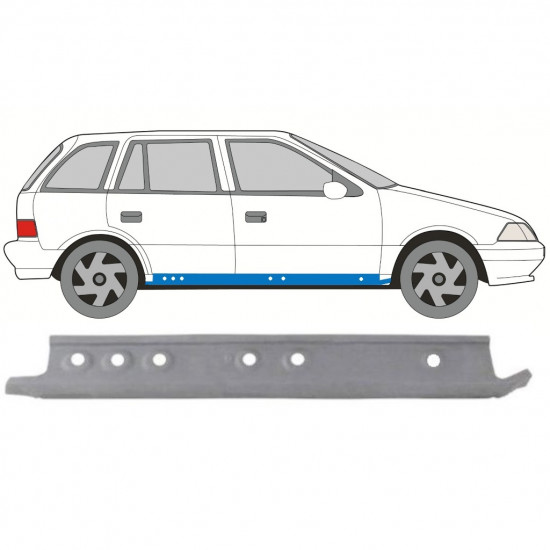 SUZUKI SWIFT 1988-2004 5 TÜR INNEN SCHWELLER REPARATURBLECH / RECHTS