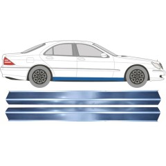 Reparaturblech Schweller für Mercedes S-Class W220 1998-2005 / Links = Rechts (symmetrisch) / Satz 10487
