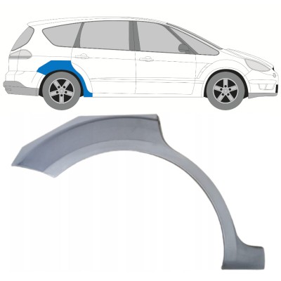 Reparaturblech Kotflügel hinten für Ford S-MAX 2006-2015 / Rechts 15172