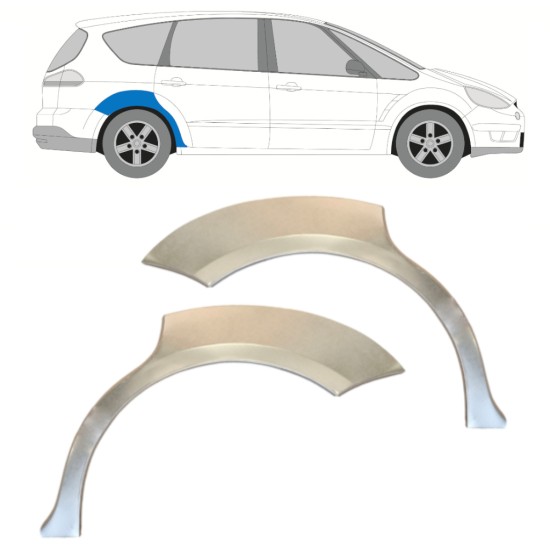 Reparaturblech Kotflügel hinten für Ford S-MAX 2006-2015 / Links+Rechts / Satz 14766