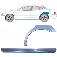 Reparaturblech Schweller + Kotflügel hinten für Jaguar S-Type CCX 1999-2007 / Links / Satz 12624