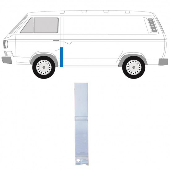 VW T3 1979-1992 VORNE SÄULE REPARATURBLECH / LINKS