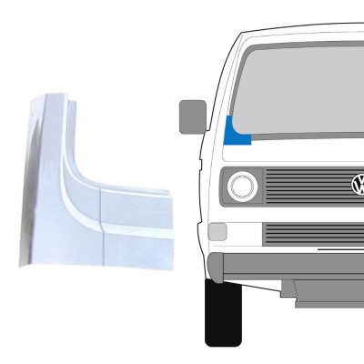 Reparaturblech Windlauf für Volkswagen Transporter T3 1979-1992 / Rechts 16126