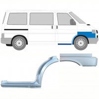 VW T4 1990- VORNE RADLAUF REPARATURBLECH + VORNE KOTFLÜGEL + SCHWELLER REPARATURBLECH / SATZ / RECHTS