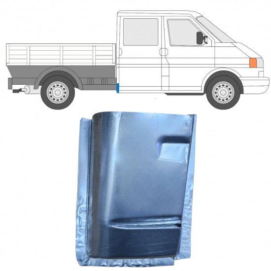 VW T4 1990-2003 DOPPELKABINE ECKE REPARATURBLECH / RECHTS