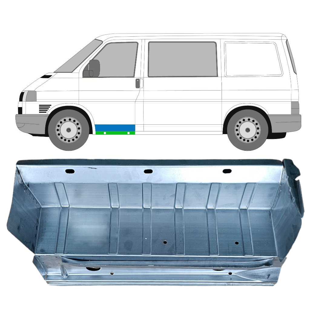 Schweller-Reparaturblech Einstieg Trittstufe Vorne Für Volkswagen Transporter T4 1990-2003 / Links 9023
