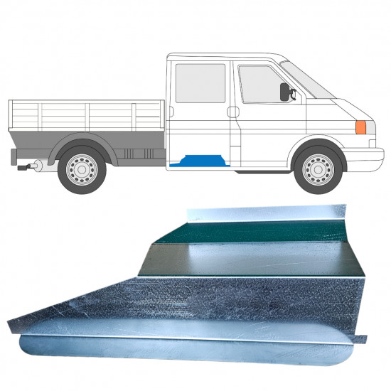 Reparaturblech für Trittstufe für Volkswagen Transporter T4 1990-2003 / Rechts 12919