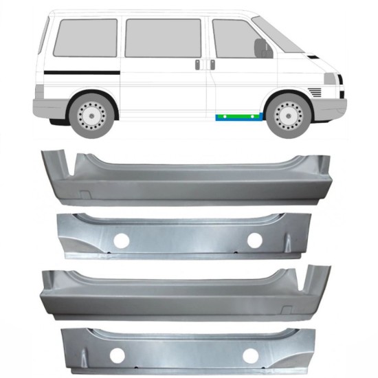 Reparaturblech innen + außen vorderer Schweller für Volkswagen Transporter T4 1990-2003 / Satz 9907