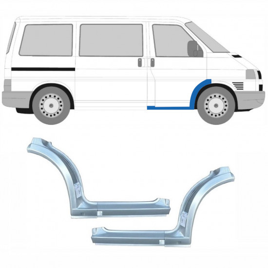 VW T4 1996- VORNE RADLAUF REPARATURBLECH + SCHWELLER REPARATURBLECH / SATZ