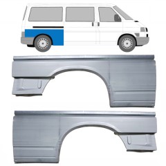 Reparaturblech Kotflügel hinten für Volkswagen Transporter T4 1990-2003 / Links+Rechts / Satz 10652