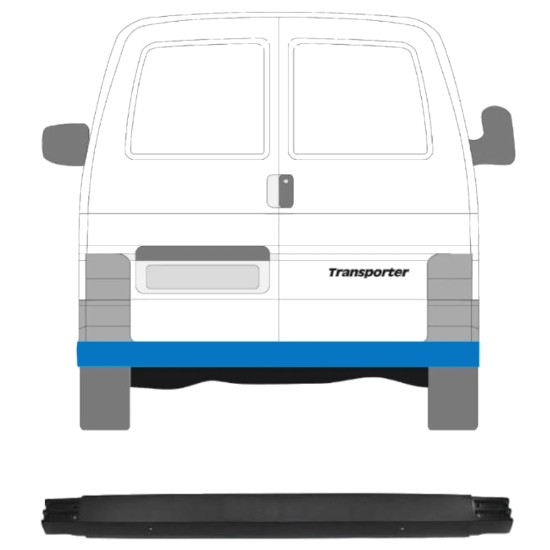Hintere Stoßstange für Volkswagen Transporter T4 1990-1996 16001