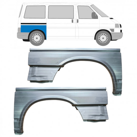 VW T4 1990-2003 KURZ HINTEN KOTFLÜGEL REPARATURBLECH / SATZ