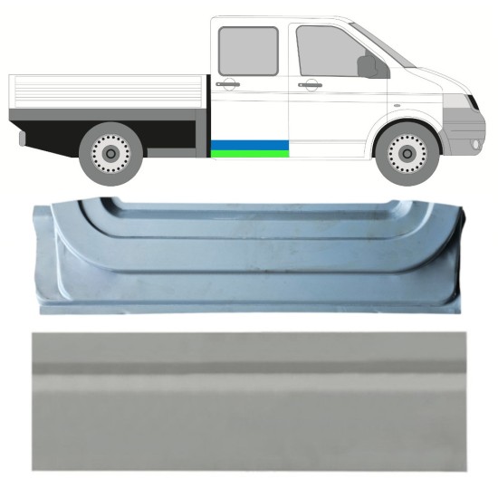 Reparaturblech für die hintere Tür, innen und außen für Volkswagen Transporter T5 2003-2015 / Rechts / Satz 16876