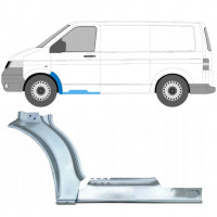 VOLKSWAGEN TRANSPORTER T5 2003-2015 VORNE RADLAUF REPARATURBLECH + SCHWELLER / SATZ / LINKS